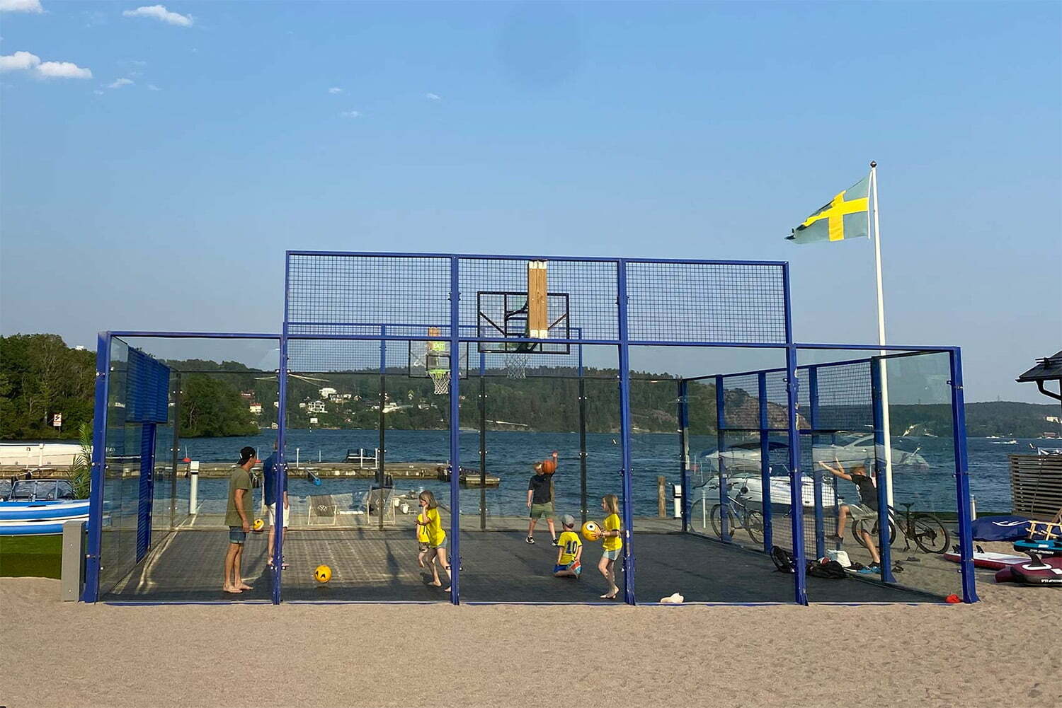 Streetbasket beach Jungfrusund gästhamn Ekerö
